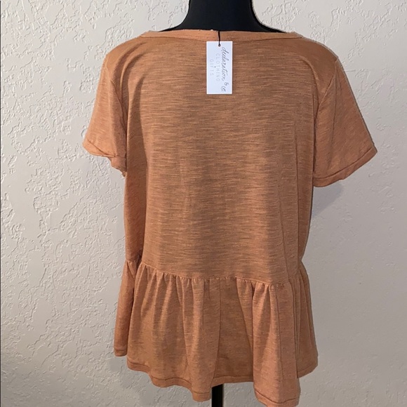 NWT hem & thread darling peplum top - Picture 4 of 7